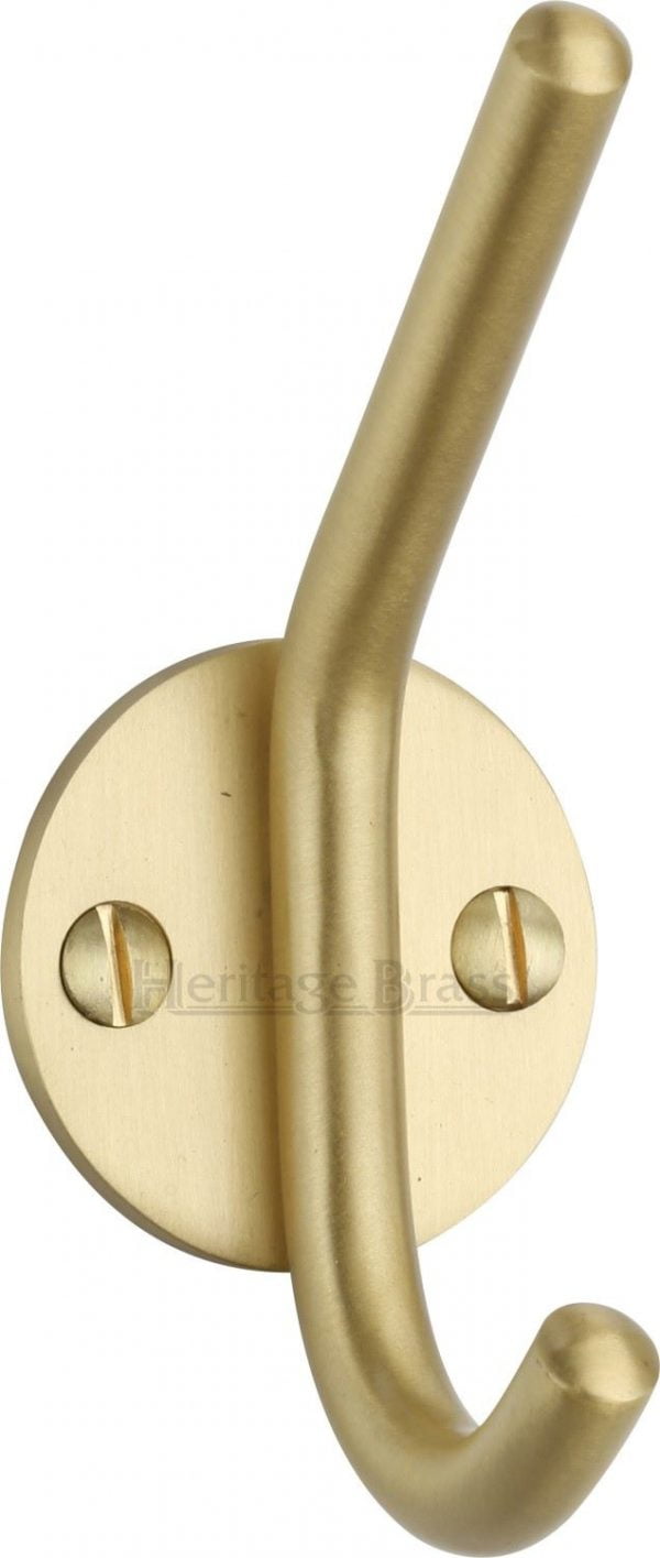 Heritage Brass Hat and Coat Hook V1065 on Round Back Plate