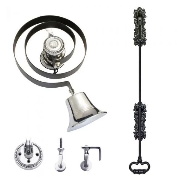 Butlers Doorbell Polished Chrome with Black Pull BH1005BC