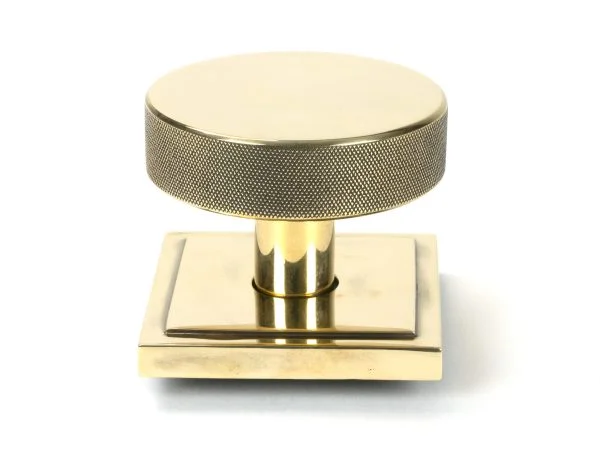From the Anvil Aged Brass Brompton Centre Door Knob (Square)