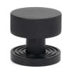 From the Anvil Matt Black Brompton Mortice/Rim Knob Set (Beehive)