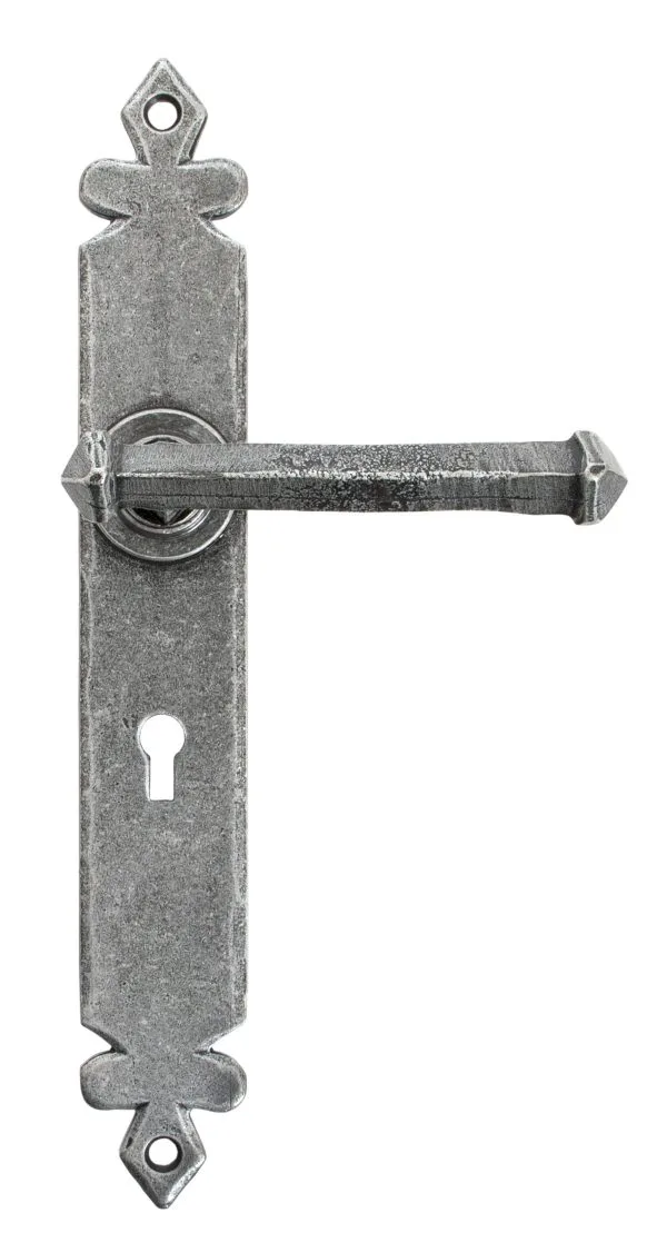 From The Anvil Tudor Forged Lever Handle Lock Pewter 33608