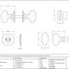 From the Anvil Oval Knob Set Pewter Finish 33644