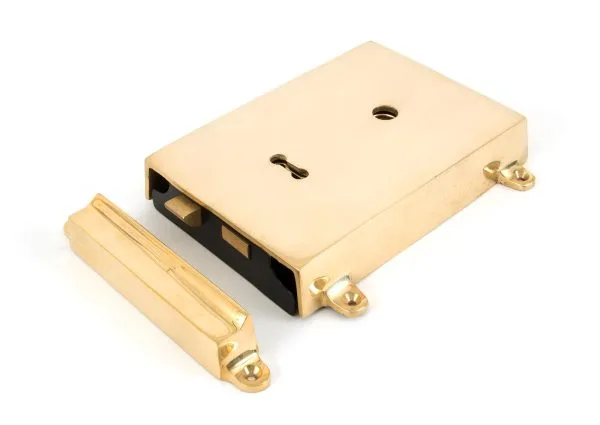 Anvil Rim Lock with Polished Brass Cover 35000