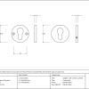 Polished Chrome 52mm Regency Concealed Escutcheon 45475