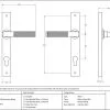 Pewter Brompton Slimline Lever Espag. Lock Set 45529