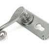 Pewter Monkeytail Lever Euro Lock Set 45592