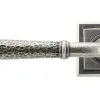 Pewter Hammered Newbury Lever on Rose Set (Square Rose) 45658