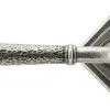 Pewter Hammered Newbury Lever on Rose Set (Square Rose) 45658