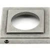 Pewter Hammered Newbury Lever on Rose Set (Square Rose) 45658