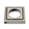 Pewter Round Thumbturn Set (Square Rose) 45754