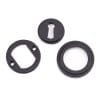 Matt Black Round Escutcheon (Art Deco Rose) 49537