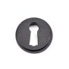 Matt Black Round Escutcheon (Art Deco Rose) 49537