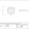 Matt Black Round Escutcheon (Art Deco Rose) 49537