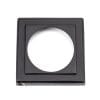 Matt Black Round Escutcheon (Square Rose) 49539