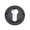 Matt Black Round Euro Escutcheon (Beehive Rose) 49542