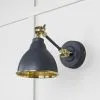 From the Anvil Hammered Brass Brindley Wall Light in Slate