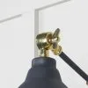 From the Anvil Hammered Brass Brindley Wall Light in Slate
