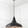 From the Anvil Smooth Copper Frankley Pendant in Elan Black
