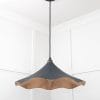 From the Anvil Smooth Copper Flora Pendant in Soot
