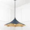 From the Anvil Smooth Brass Flora Pendant in Dusk