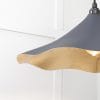 From the Anvil Smooth Brass Flora Pendant in Slate