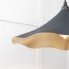 From the Anvil Smooth Brass Flora Pendant in Soot