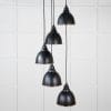 From the Anvil Hammered Copper Brindley Cluster Pendant in Elan Black