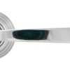Polished Chrome Avon Round Lever on Rose Set (Beehive) - Unsprung 49951