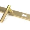 From the Anvil Satin Brass Brompton Slimline Lever Espag. Lock Set