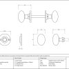 From the Anvil Polished Brass Oval Knob set 83627