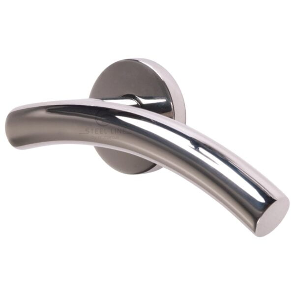 Steel Line Tubular Door Handle on Round Rose PR-ARC9
